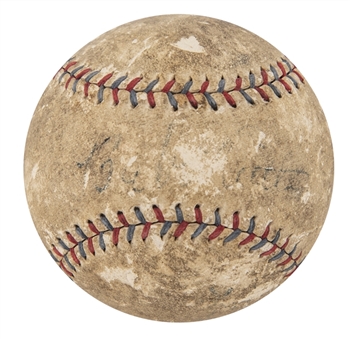 1933 Babe Ruth Signed Home Run Baseball with Documentation (Possible Career HR 653-686) (PSA/DNA)